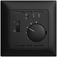 Kit frontale EDIZIOdue nero 88×88mm per termost.ambiente