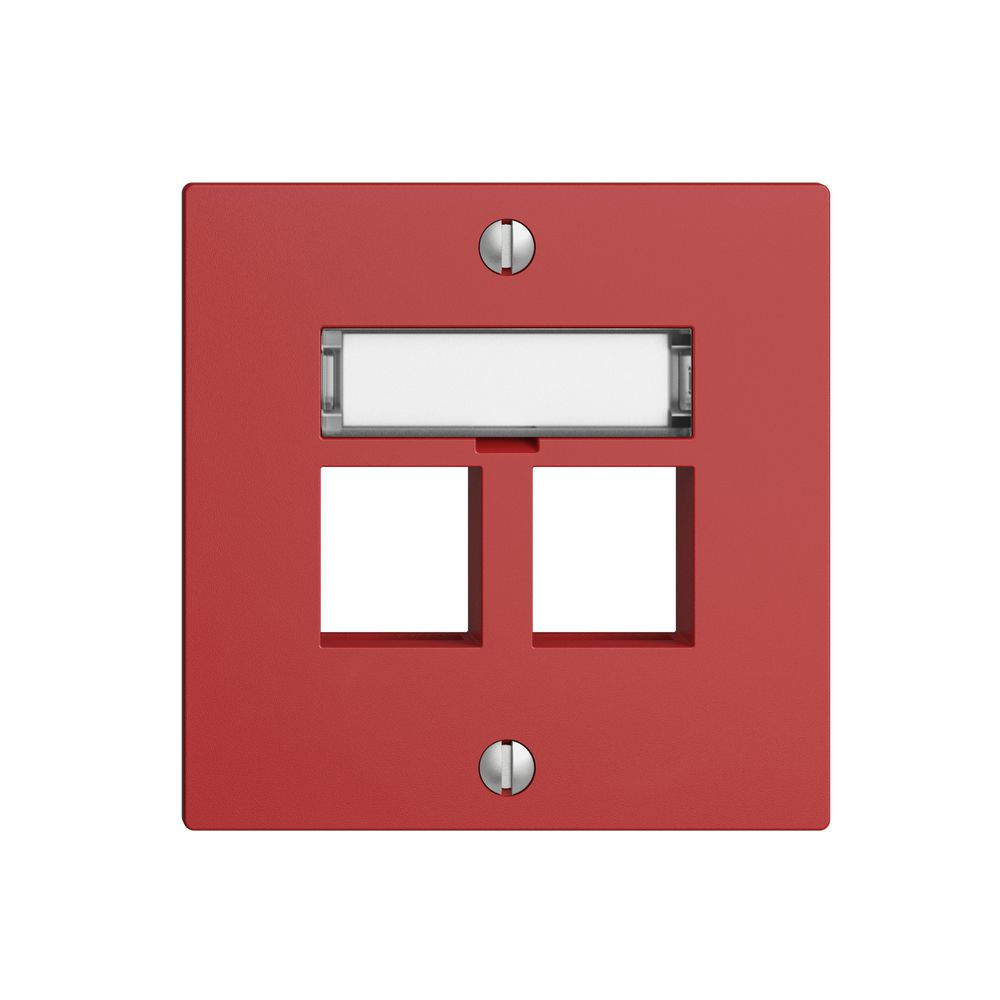 Kit de montage EDIZIOdue F, sortie droite, pour 2×Keystone, berry