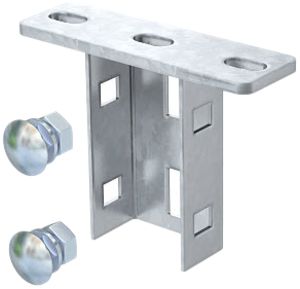 Plaque de tête Bettermann pour tige US 3 zinguée à chaud par immersion