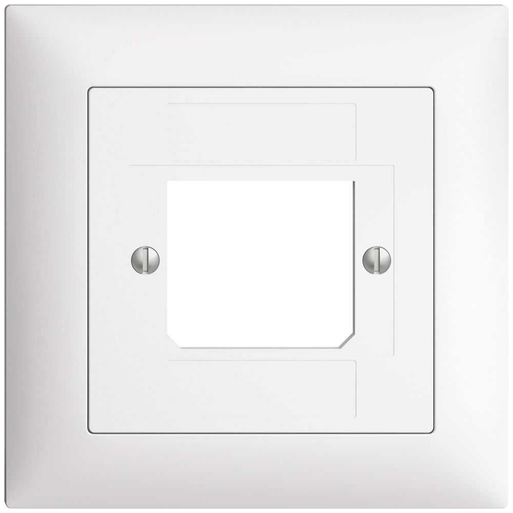 Frontset EDIZIOdue weiss 88×88mm 1×TT 3×RJ