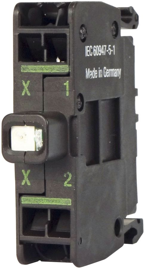 Elemento luminoso LED ETN M22 12…30VUC fissaggio pavimento/rac a molla verde