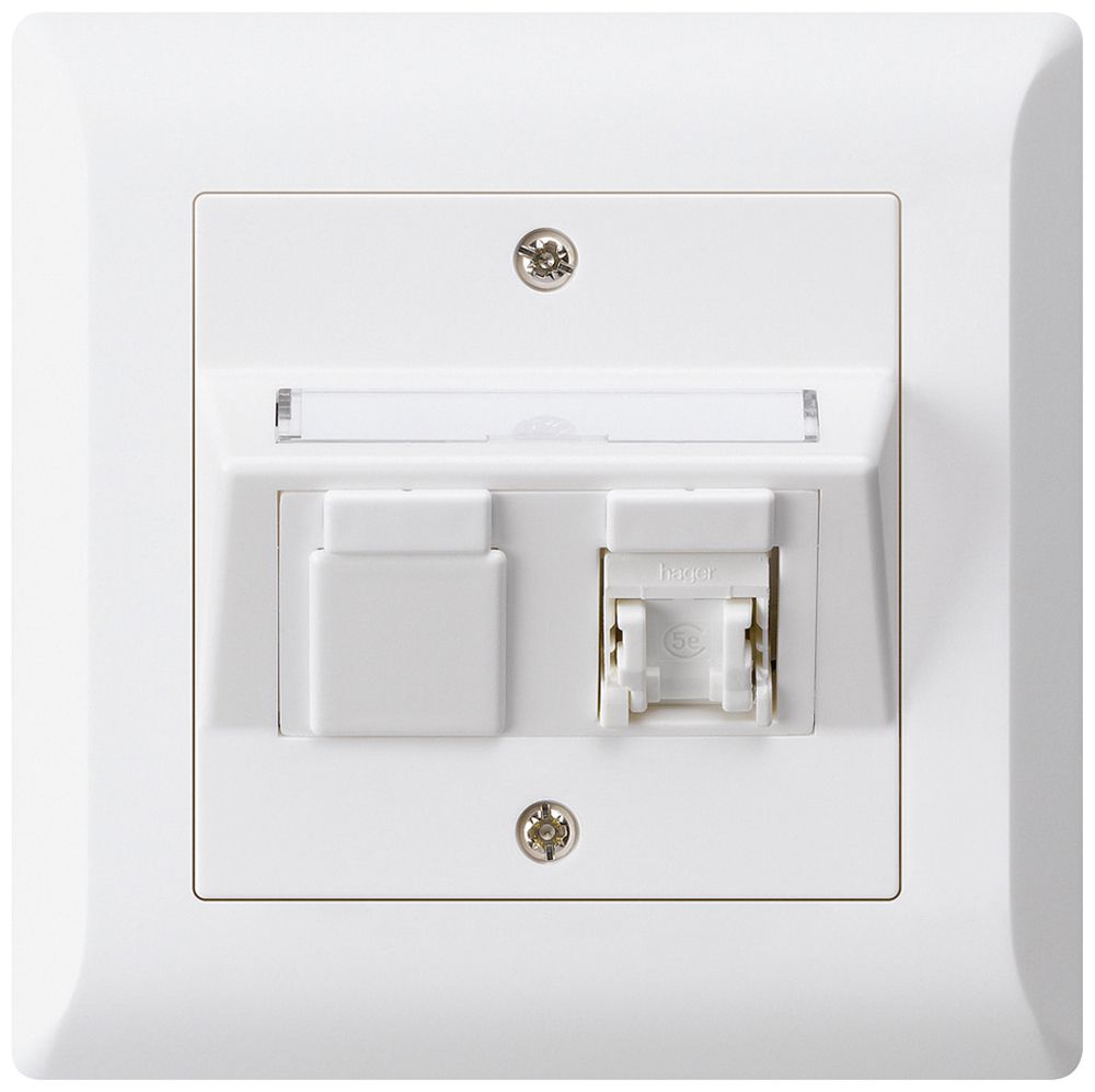 UP-Montage-Set kallysto.line C Kat.5e 1RJ45/u weiss