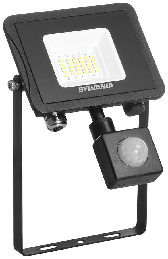 Projecteur LED Sylvania SylFlood PIR 18W 2000lm 840 IP65 110° 190×125mm noir