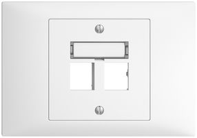 Kit de montage INC EDIZIOdue BKE sortie droite, pour 2×RJ45 freenet, blanc