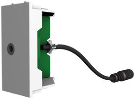 Jack-Modul Cecoflex für AV-Montagesystem, 3.5mm f/f, Kabel, weiss