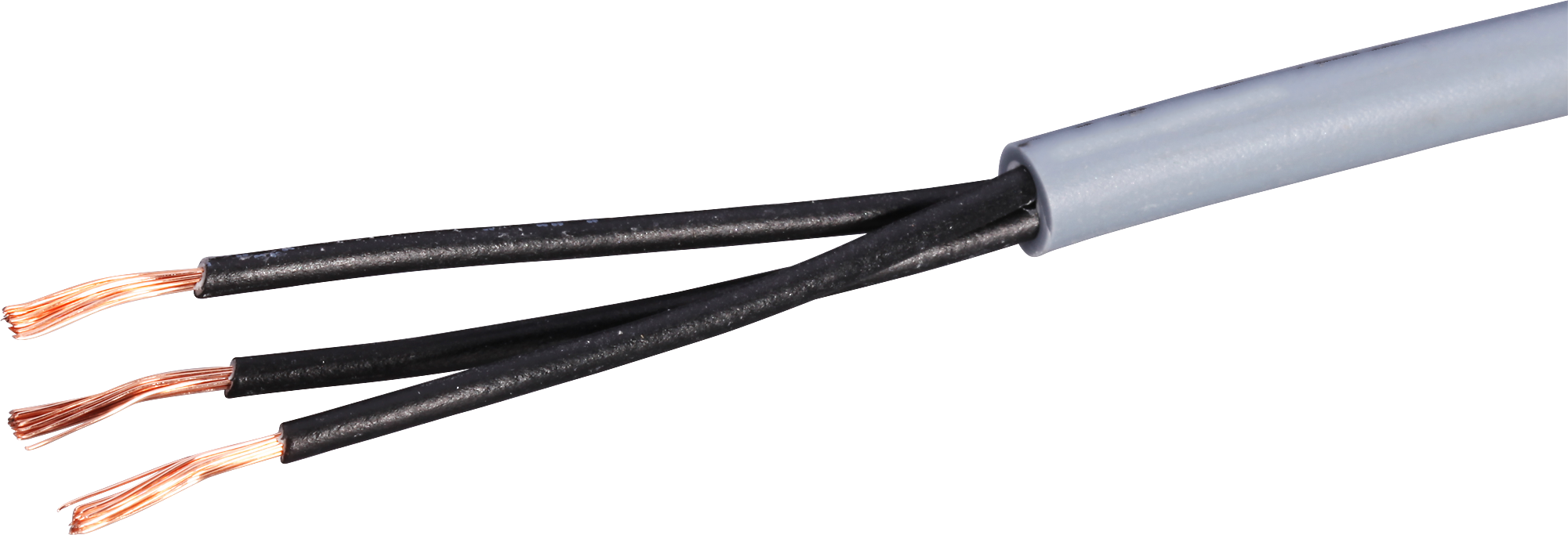 Câble de commande LiYY 3×0.75mm² numéroté gris