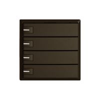 Poussoir KNX RGB EDIZIO.liv SNAPFIX® capteur temp.RGB-LED 4× comm.1T br