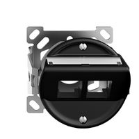 AP-Montageset S-One STANDARDdue QX CO für 2×RJ45 schräg, schwarz