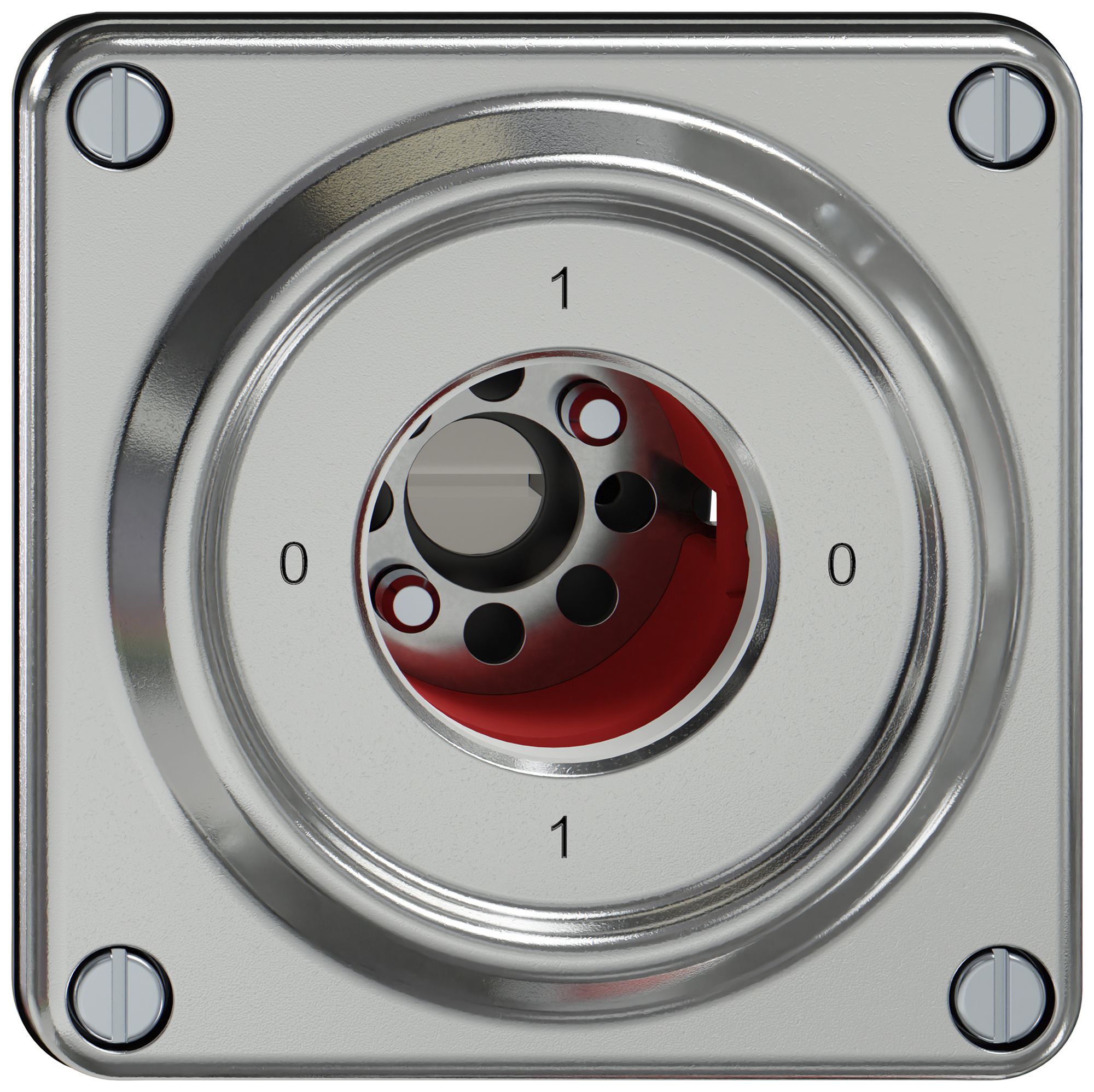 Interrupteur à clé ELEMENT SNAPFIX® 1P 16A 400V 0-1-0-1 alu