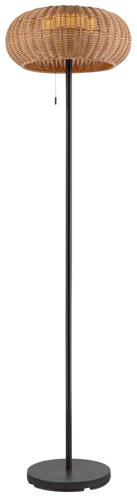 LED-Stehleuchte SLV ADEGAN Solar IP65 4.35W 100lm 2200K DIM braun