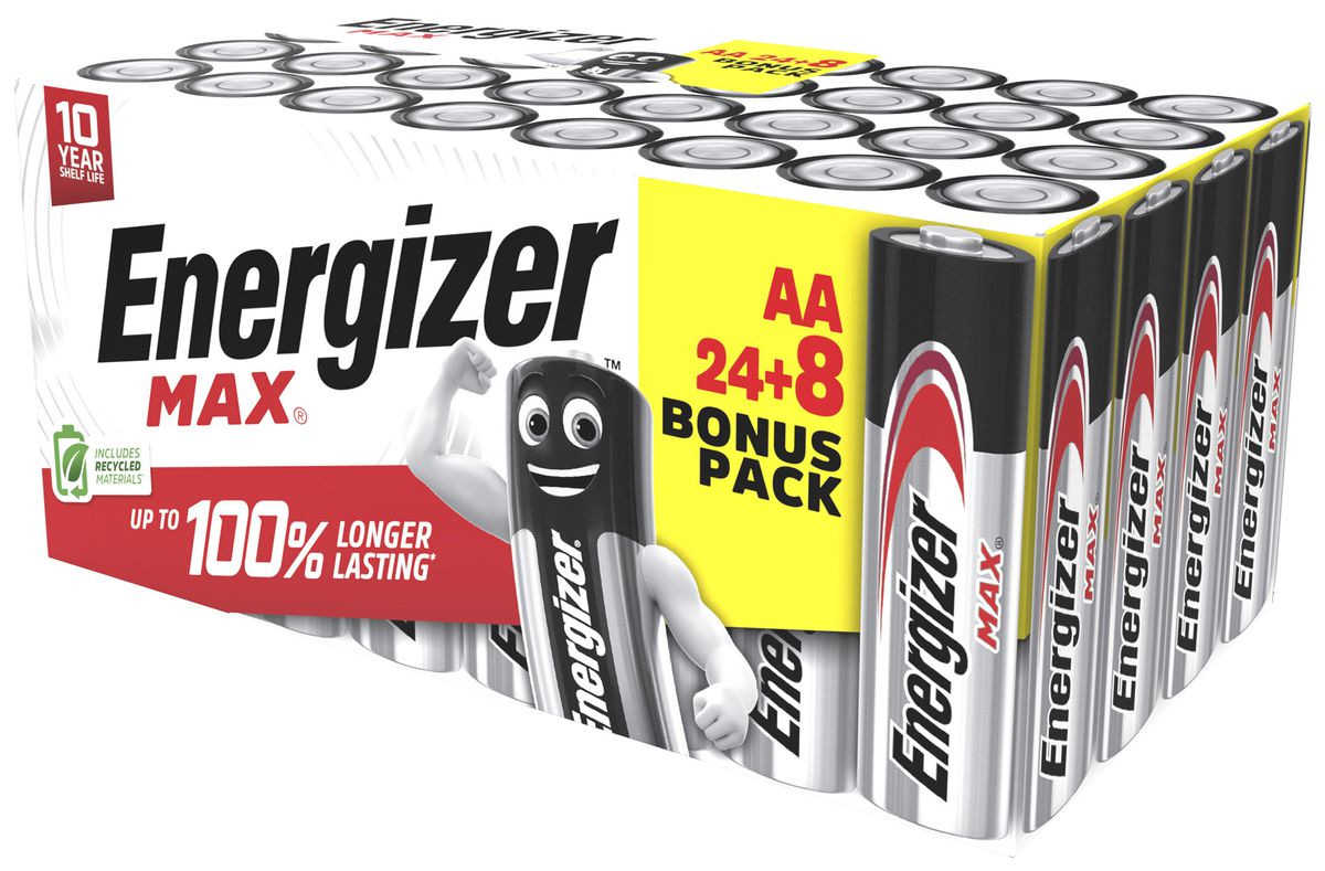 Batterie Alkali Energizer Max Mignon (AA) LR6, 1.5V, Box à 32Stück