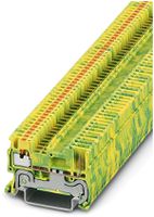 Morsetto di protezione 0.14…1.5mm² raccordo Push-in verde/giallo PT 1.5/S/1P-PE