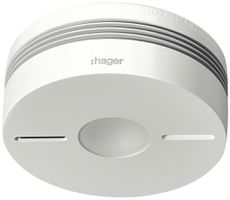 AP-Rauch-/Wärmemelder RF Hager VDS Q, Batterie 6V, weiss