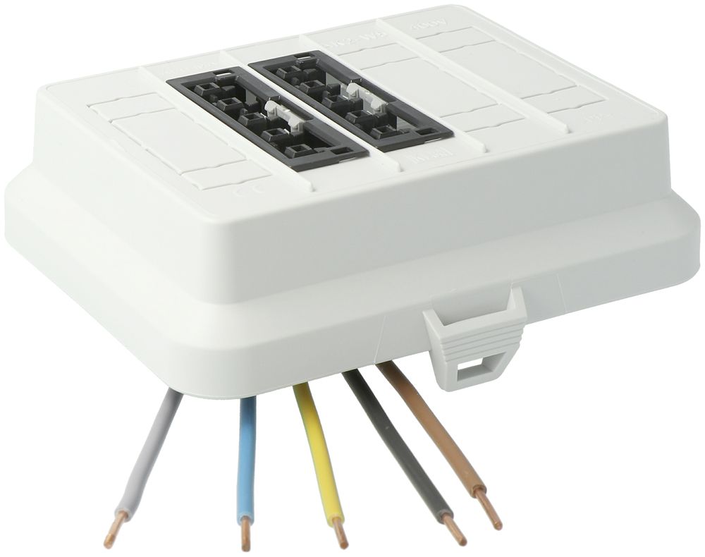 Parte frontale AGRO, in: 5P H07V-U, out: 2×5P ne L1+L2+L3, WAGO