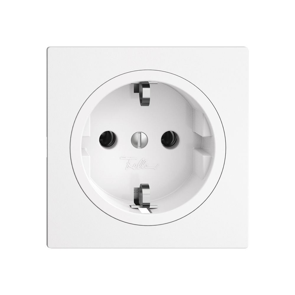 Prise Feller EDIZIOdue Schuko 16A 230V 60×60mm blanc