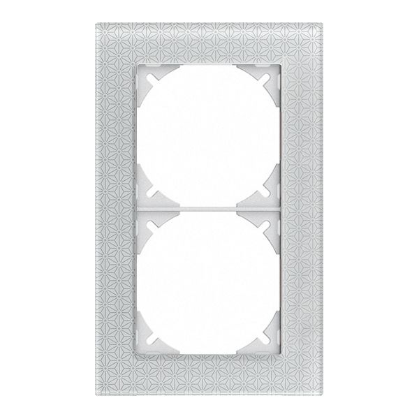 Abdeckrahmen EDIZIOdue prestige 2×1 glas ornament
