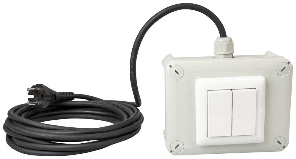 Poussoir AP DOTLUX 4 fois 5m câble fiche 2 pôles