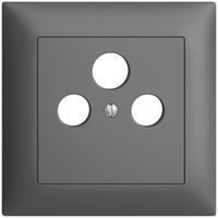 UP-Frontset EDIZIOdue dunkelgrau 88×88mm