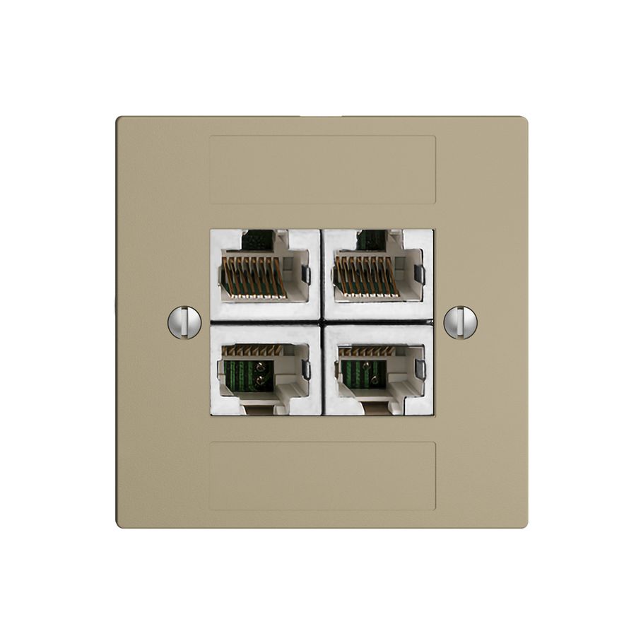 UP-Dose 4×RJ45/s 4P getr. EDIZIOdue sand ITplus