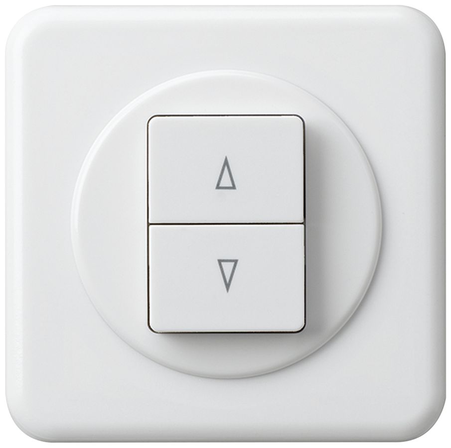 UP-Frontset basico 86×86mm weiss für Storenschalter/taster 2-fach