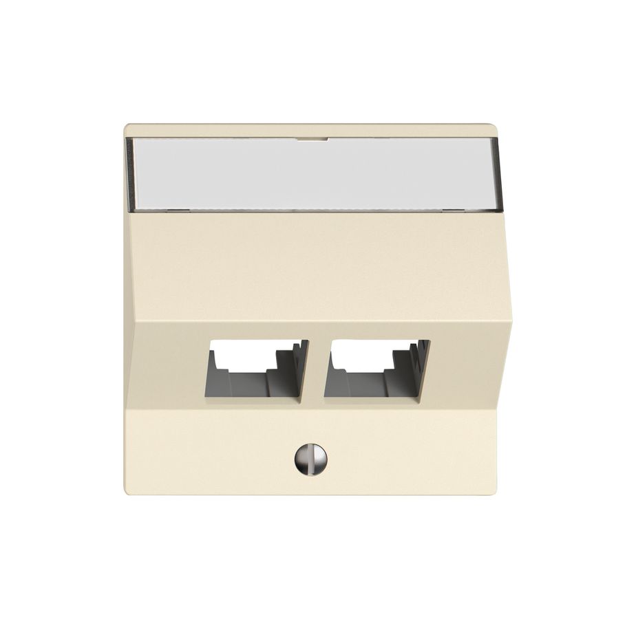 Montageset EDIZIO.liv EASYNET S-One SNAPFIX® schräg 2×RJ45 cr