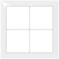 Abdeckrahmen SIDUS 2×2 weiss glänzend