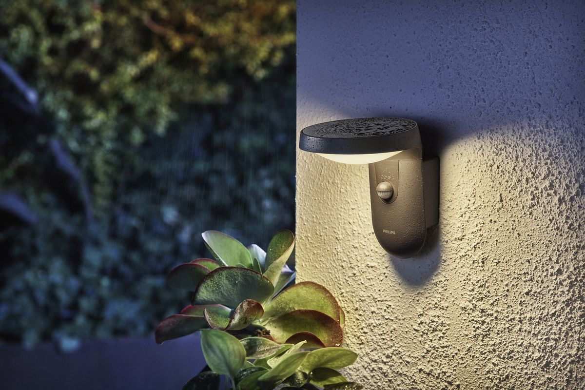 Applique LED Philips Tyla PIR SEN 9W 820lm 2700K IP43 anthracite