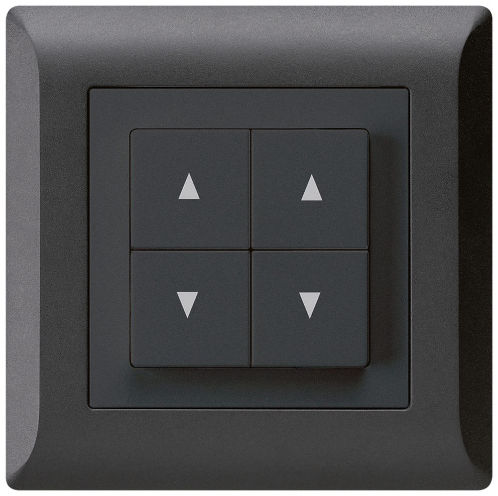 Interruttore per tapparelle INC kallysto.line nero con 4 tasti