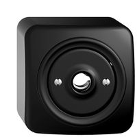 AP-Anschlussdose STANDARDdue schwarz ohne Klemmeneinsatz