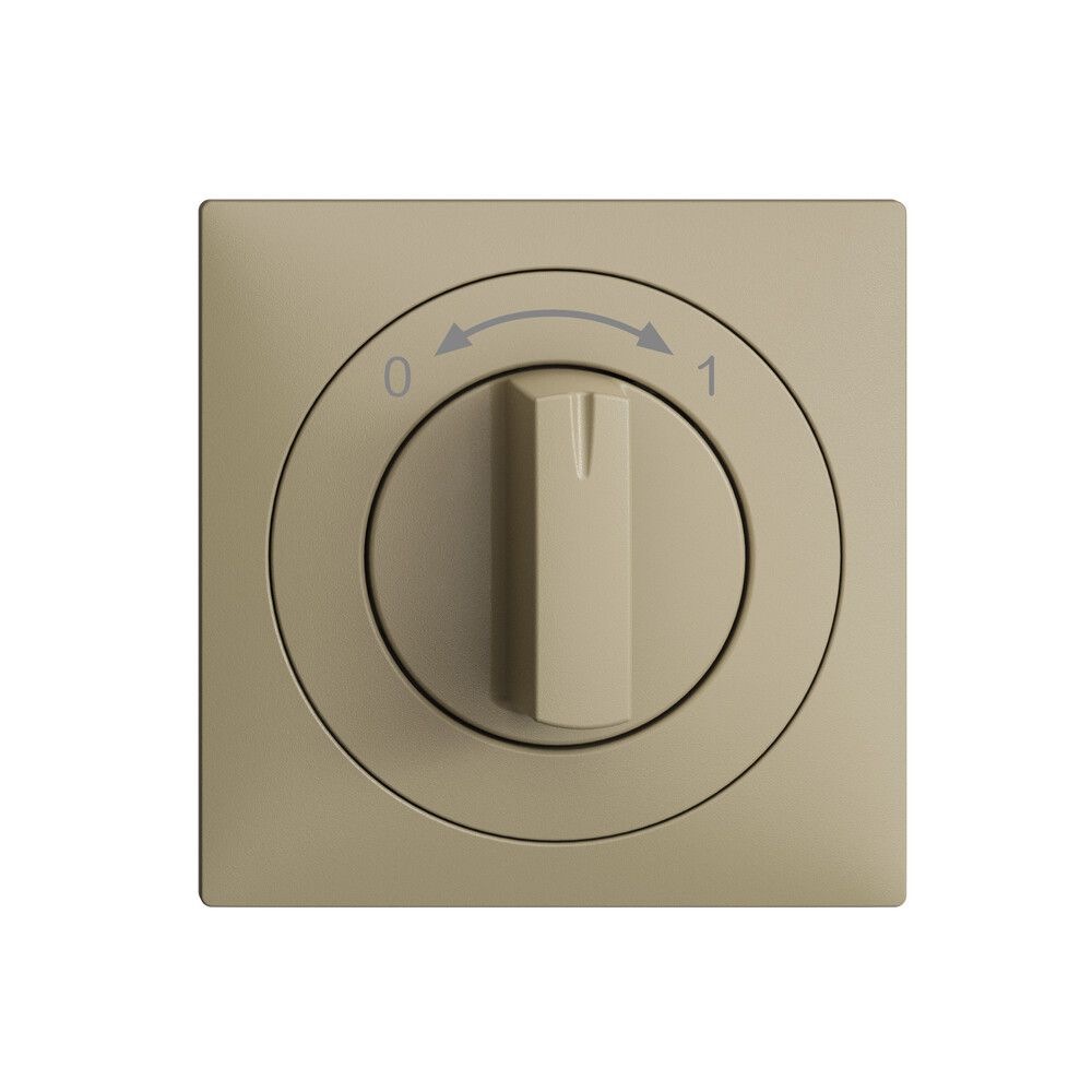 Frontset EDIZIOdue 0<->1 sand 60×60mm für Schwenktaster