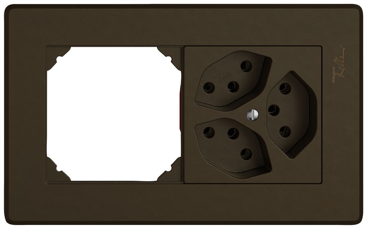 Combinaison ENC EDIZIO.liv SNAPFIX® 1×2 96×156mm vide+3×T13 brun