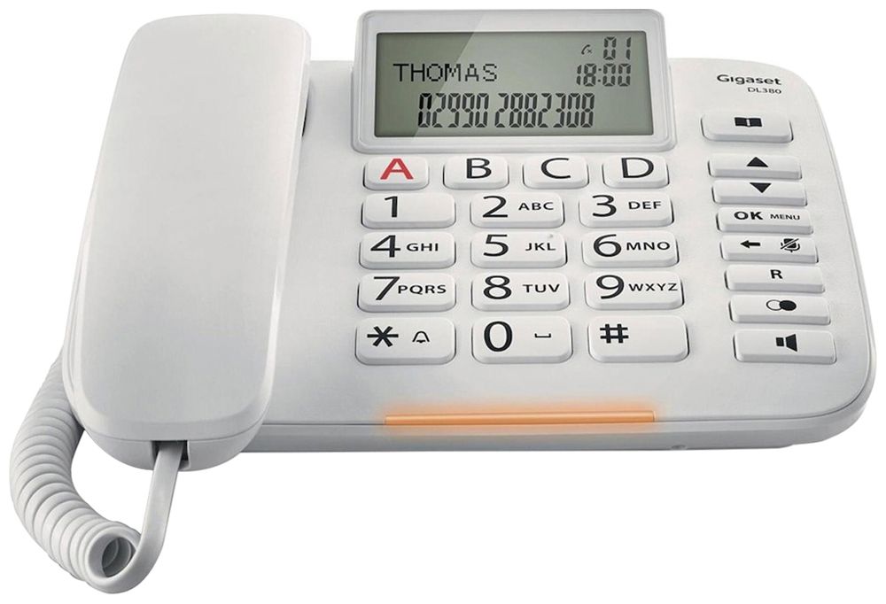 Téléphone filaire Gigaset DL380 CLIP blanc