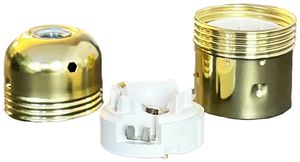 Fassung Elektrogros Schraubfassung E27 vermessingt