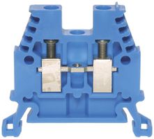 Borne de passage joignable Woertz Ex 4…10mm² 57A 1000V vis 2×1 rail DIN 35mm bl