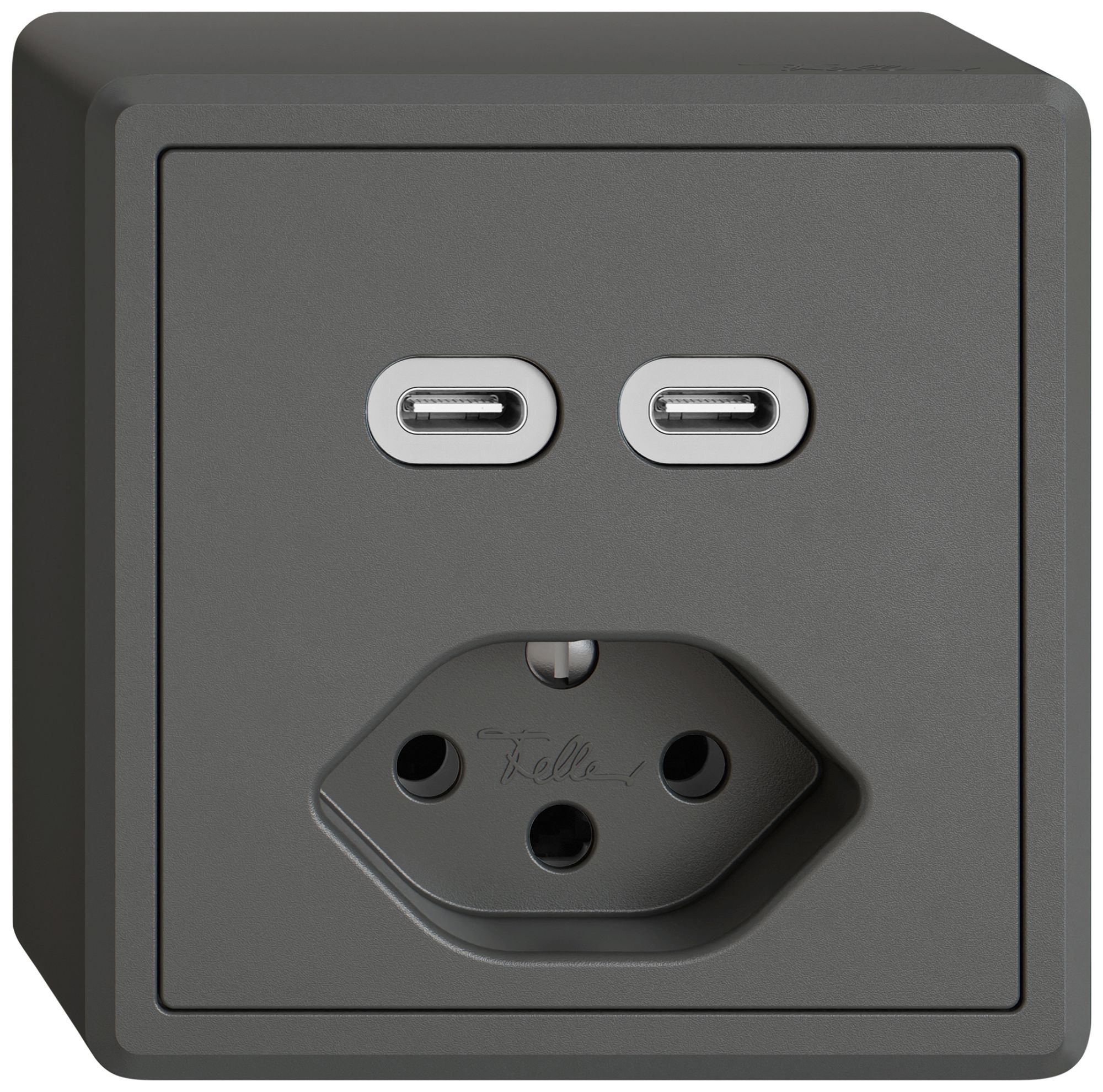 AP-USB-Ladesteckdose EDIZIO.liv SNAPFIX® USB C+C/T13 3A 230VAC dgu