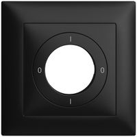 Frontset EDIZIOdue 0-1-0-1 schwarz 88×88mm für Schlüsselschalter