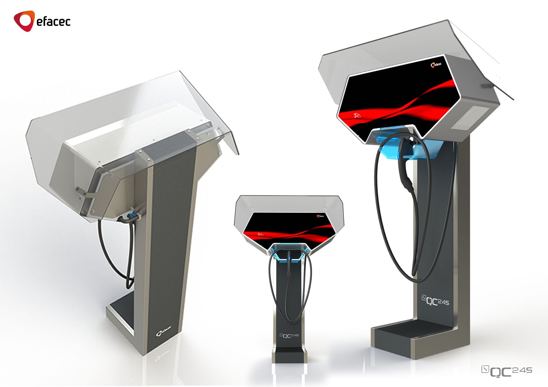 Standfuss mit Schutzdach Für EFACEC QC24S