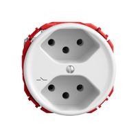 Steckdose STANDARDdue SNAPFIX® 2×T13 1×S ws