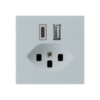 USB-Ladesteckdose kallysto 18W PD 1×Typ A 1×Typ C T23 hellgrau