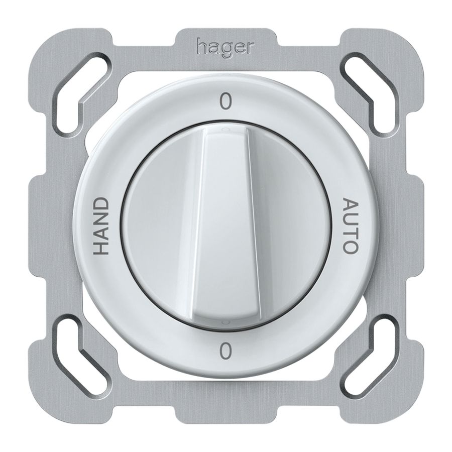 Interrupteur rotatif ENC origin commut.2/1L 16A 250V 0-AUTO-0-HAND 77×77mm bc