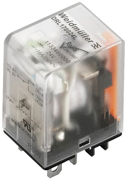 Relais WM DRL173110L 1CO AgSnO2 104.5…121VDC 16A/250VAC