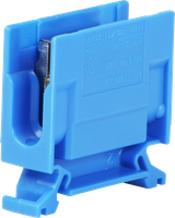 Abzweigklemme Woertz 6…16mm² 76A 750V Schraubanschluss 2×1 TH35 blau