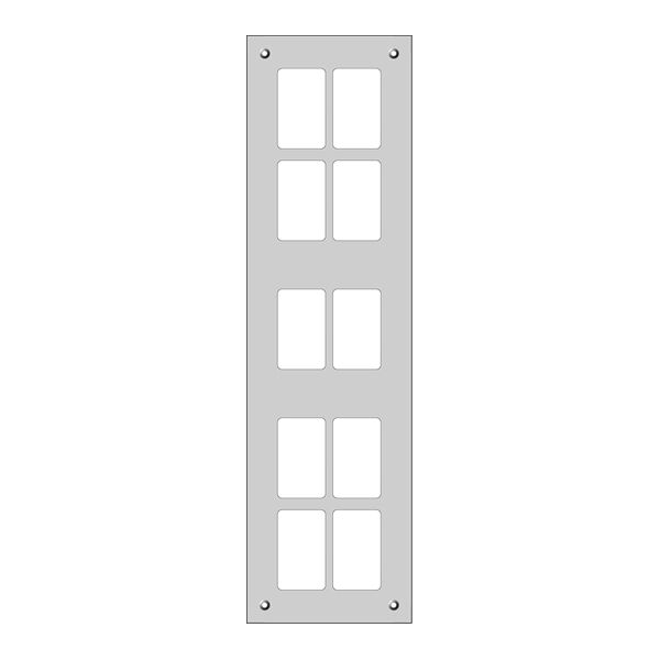 Placca di montaggio FLF 5×2 Al anod. nat
