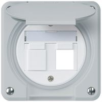 UP-Montageset robusto IP55 flach grau für 2×Keystone für Kombination