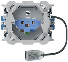 Prise INC 1×type 13/23 Hager L1 Technofil avec boîte INC G3