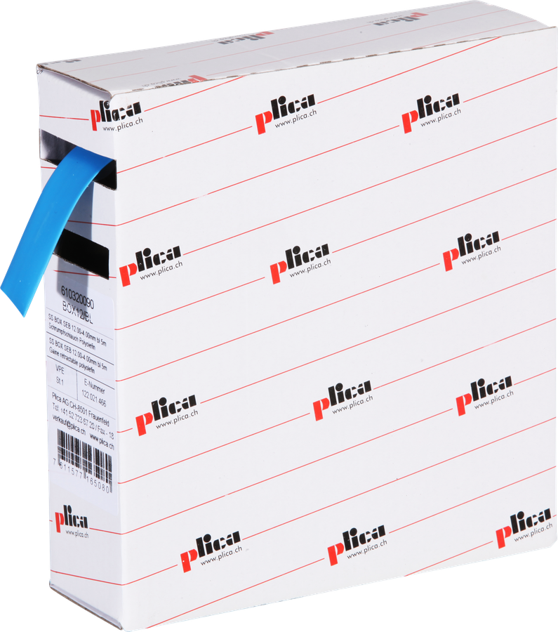 Guaina retrattile 3:1 12/4 blu box con 5m