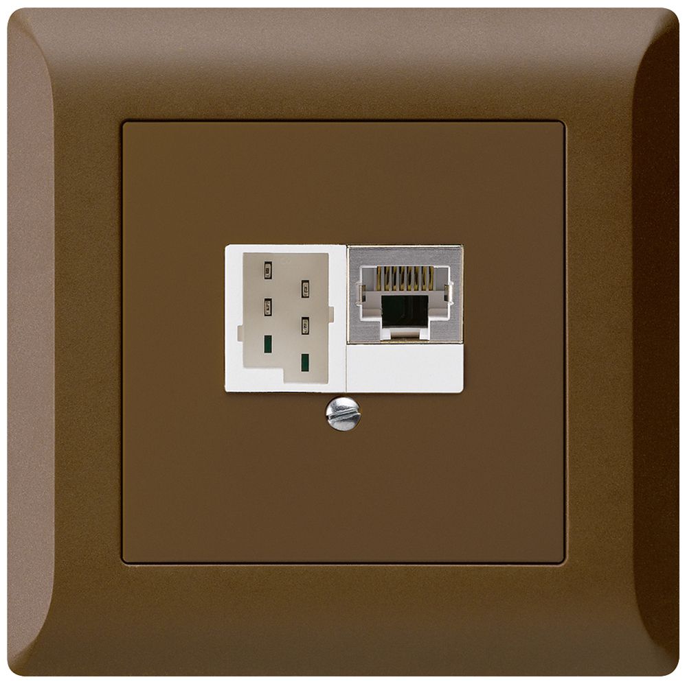 UP-Dose kallysto.line 1×RJ45s+1×TT83 braun