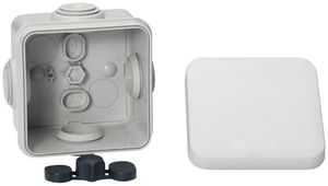 Boîte de dérivation AP Mureva 65×65mm vide gris IP55