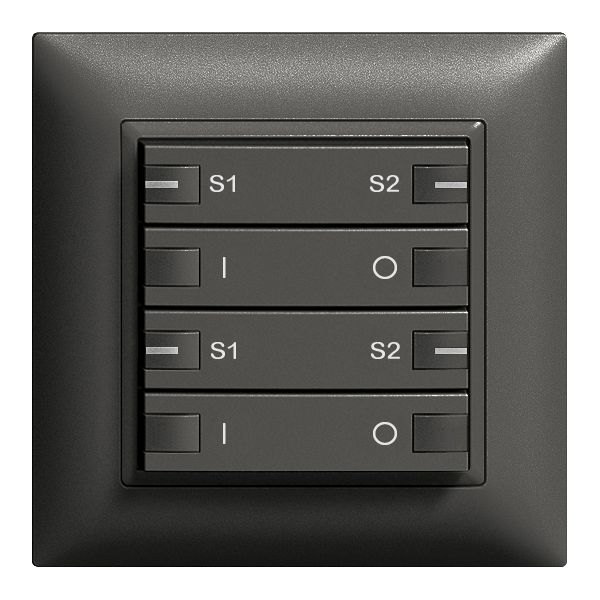 Frontset ON-OFF Szene 2-K/4 T ZEP 88×88mm schwarz