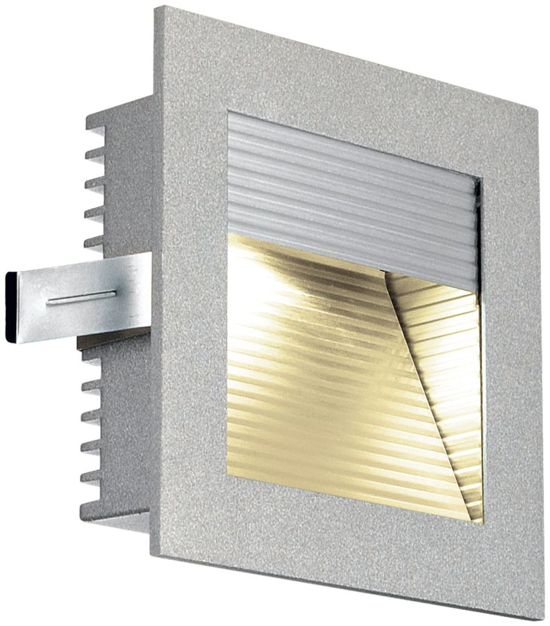 EB-LED-Leuchte SLV FRAME CURVE, 350mA 1W 90lm 3000K eckig IP20 silbergrau